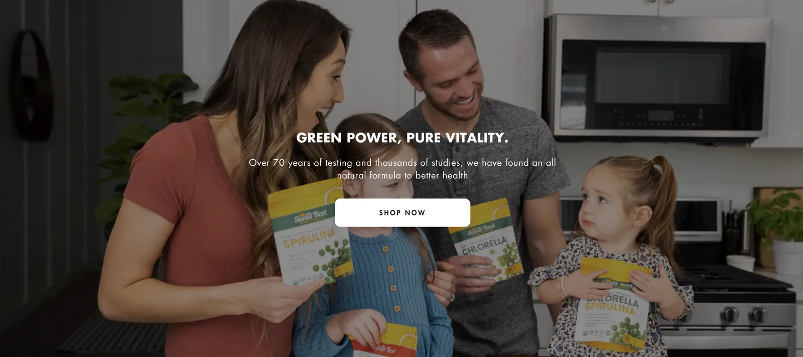 Home page dello store Sunlit Best Green Organics